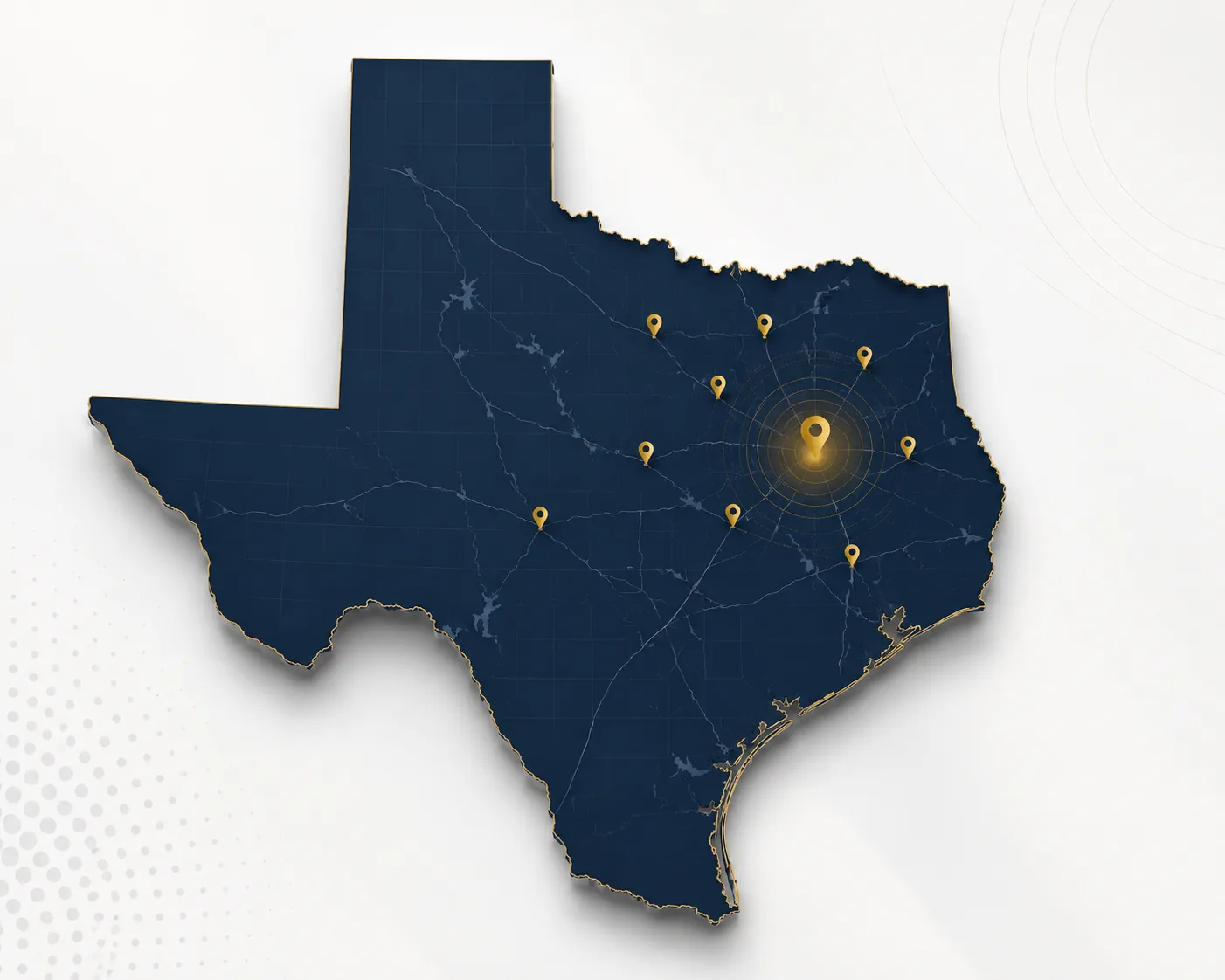 Texas personal injury service area map